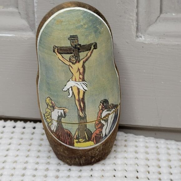 Matryoshka Nesting Dolls 5 Set Life of Jesus Christ Nativity Russian 7" SIGNED - Picture 8 of 13